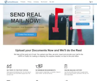 Letterstream.com(Online Mailing services made easy with LetterStream) Screenshot