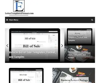 Lettertemplatesformat.com(Free Templates) Screenshot