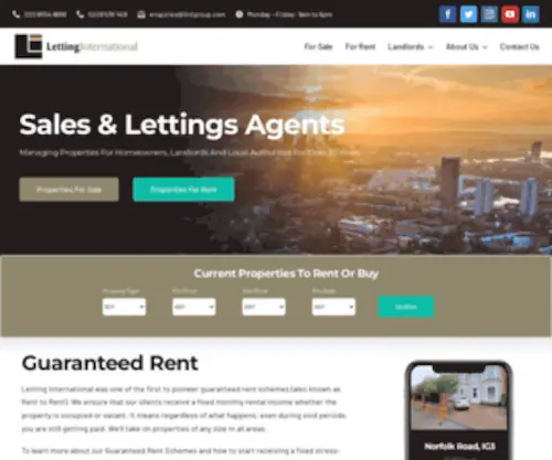 Lettinginternational.com(Letting International) Screenshot