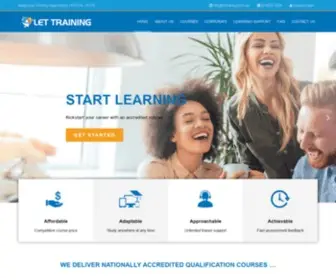 Lettraining.com.au(Nationally Recognised Online Training Courses) Screenshot