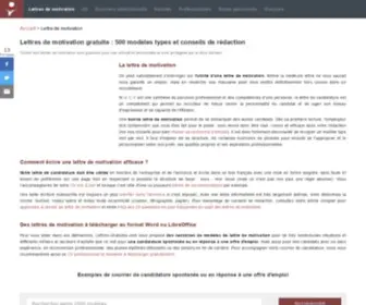 Lettre-Motivation-Gratuite.fr(Modèles de lettre de motivation) Screenshot