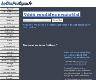 Lettrepratique.fr(Accueil modèle de lettre gratuit) Screenshot