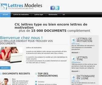 Lettres-Modeles.fr(Modèle) Screenshot