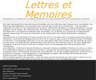 Lettresetmemoires.net(Lettres et Mémoires) Screenshot