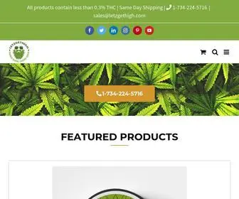 Letzgethigh.com(Wholesale CBD Hemp Biomass) Screenshot