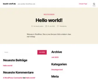 Leucht-Stoff.de(Just another WordPress site) Screenshot