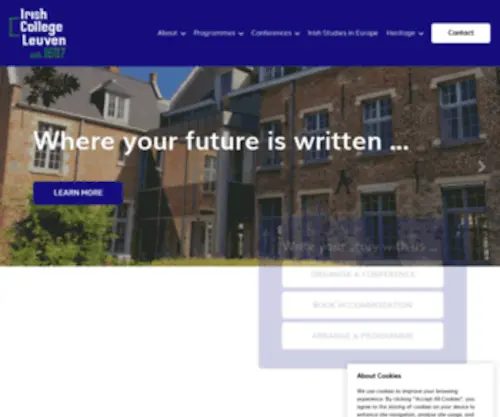 Leuveninstitute.eu(Irish College Leuven) Screenshot
