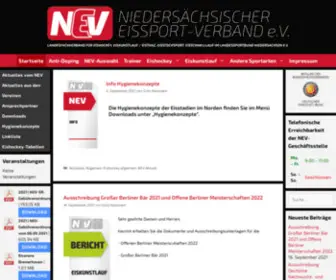 Lev-Niedersachsen.de(Niedersächsischer Eissport) Screenshot