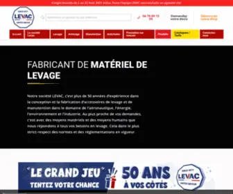 Levac.fr(Matériel de levage & fabrication d’élingues à Lyon) Screenshot
