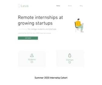 Levawork.com(Connecting College Students & Startups) Screenshot