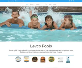 LevCopools.com(Inground Swimming Pool Builder & Services) Screenshot