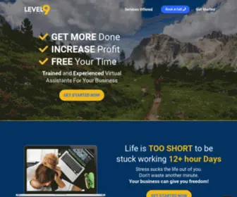 Level9Virtual.com(Virtual Assistants For Your Small Business) Screenshot