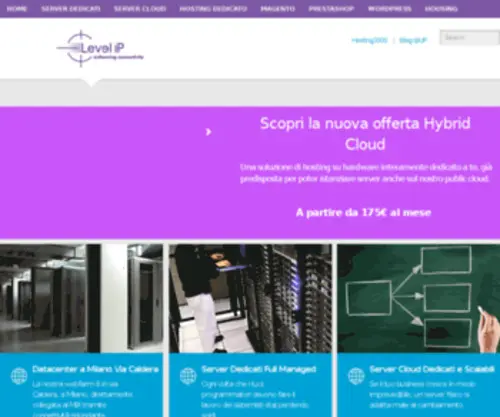 Levelip.com(Server dedicato windows e linux con hosting in cloud privato) Screenshot