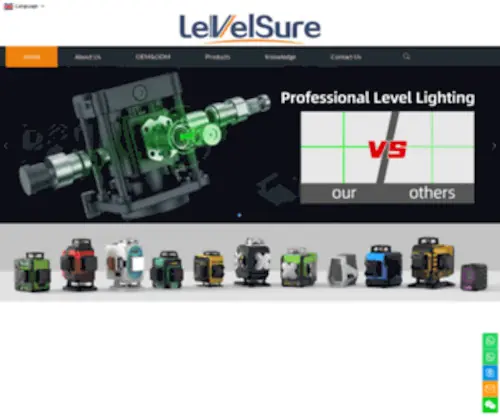 Levelsure.com(China Laser Levels) Screenshot