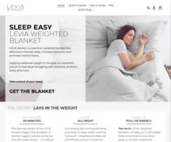 Leviablanket.com(The LEVIA weighted blanket supports the natural sleep and) Screenshot