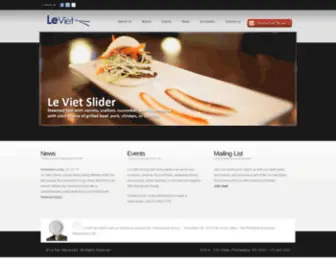 Levietrestaurant.com(Le Viet Restaurant) Screenshot