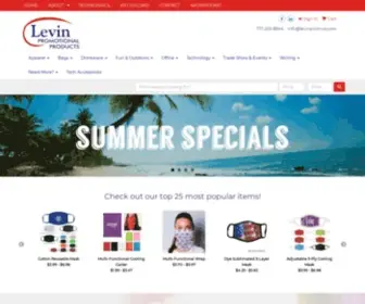 Levinpromos.com(Levin Promotional Products) Screenshot