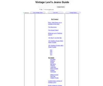 Levisguide.com(Vintage Levi's Jeans Guide) Screenshot