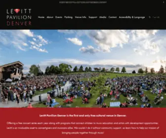 Levittdenver.org(Levitt Pavilion Denver) Screenshot