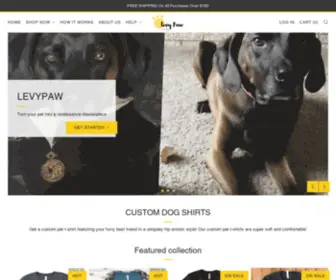 Levypaw.com(Custom dog shirts) Screenshot