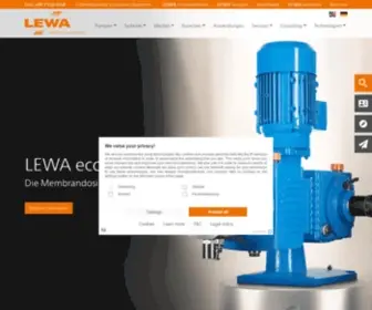 Lewa.de(Hersteller für Pumpen) Screenshot