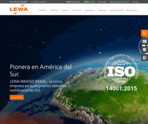 Lewa.es(LEWA, fabricante de bombas de Alemania) Screenshot