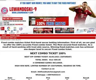 Lewandowski-9.com(Hot Fixed Matches) Screenshot