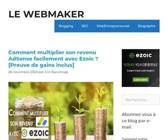 Lewebmaker.com(Le Faiseur du Web (Blogging) Screenshot