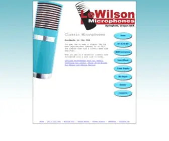 Lewilsonmicrophones.com(Classic Microphones Handmade in the USA) Screenshot