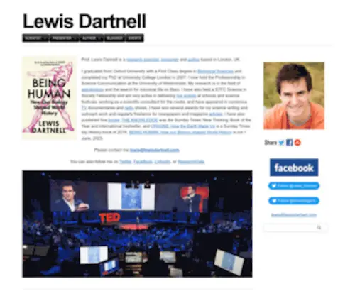 Lewisdartnell.com(Dr. Lewis Dartnell) Screenshot
