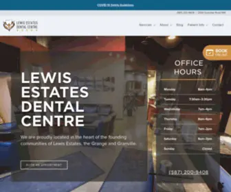 Lewisestatesdental.com(Dentist West Edmonton) Screenshot