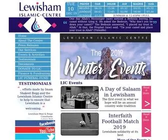 Lewishamislamiccentre.com(Lewisham Islamic Centre) Screenshot