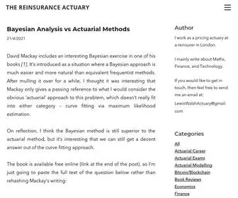 Lewiswalsh.net(THE REINSURANCE ACTUARY) Screenshot