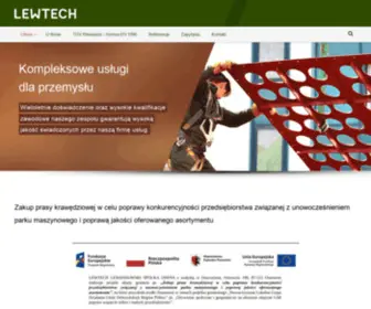 Lewtech.eu(Kompleksowe usługi dla przemysłu) Screenshot