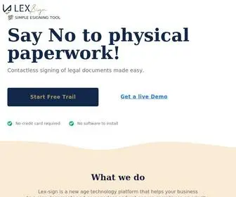 Lex-Sign.com(Lex-Sign Secured Aadhaar eSign and eStamping Services) Screenshot