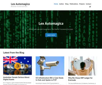 Lexautomagica.com(Lex Automagica Blockchain Law and Governance) Screenshot