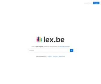 Lex.be(Lex provides access to european legal databases and inc) Screenshot