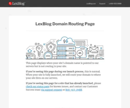 Lexblogplatformthree.com(This page displays when your site's domain name) Screenshot