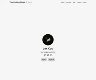 Lexcao.io(The Coding Notes) Screenshot