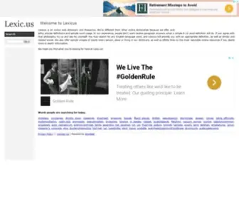 Lexic.us(Word Definitions for Puzzlers and Word Lovers) Screenshot