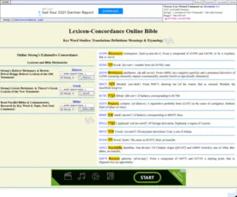 Lexiconcordance.com(Lexicon-Concordance Online Bible with Strong's Exhaustive Concordance, Thayer's Lexicon, Etymology, Translations Definitions Meanings & Key Word Studies) Screenshot