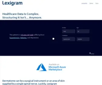Lexigram.io(The Data API For Healthcare) Screenshot