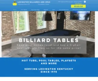 Lexingtonbilliardsandspas.com(Lexington Billiards and Spas) Screenshot