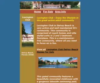 Lexingtonclubdelraybeach.com(Lexington Club in Delray Beach) Screenshot