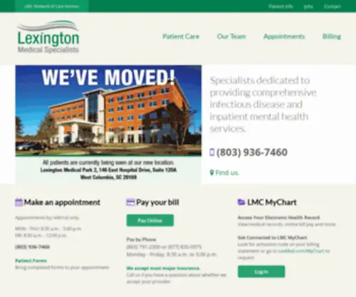 Lexingtonmedicalspecialists.com(Lexington Medical Specialists) Screenshot