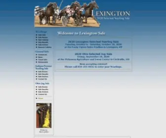 Lexingtonselected.com(Lexington 2020 Selected Yearling Sale) Screenshot