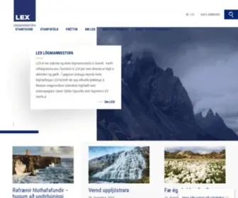 Lex.is(Forsíða) Screenshot