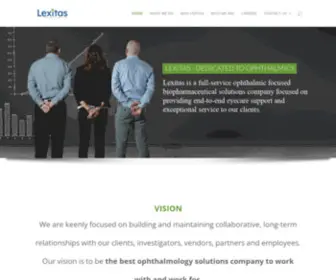 Lexitas.com(Ophthalmology CRO) Screenshot