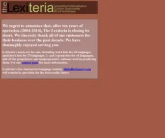 Lexiteria.com(The Lexiteria Closes for Business) Screenshot