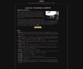 Lexls.com(The Ultimate Lexus LS400 DIY Resource) Screenshot